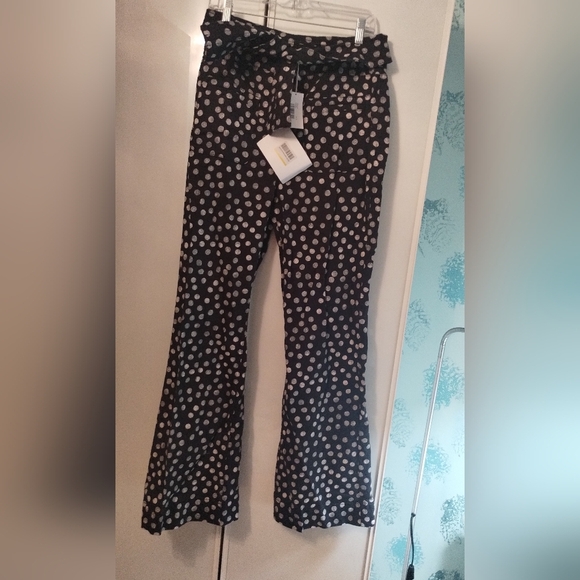 ULLA Johnson Women’s Black Polka Dot High-Waist Flare Jeans Size 10 $425 NEW - Picture 4 of 6